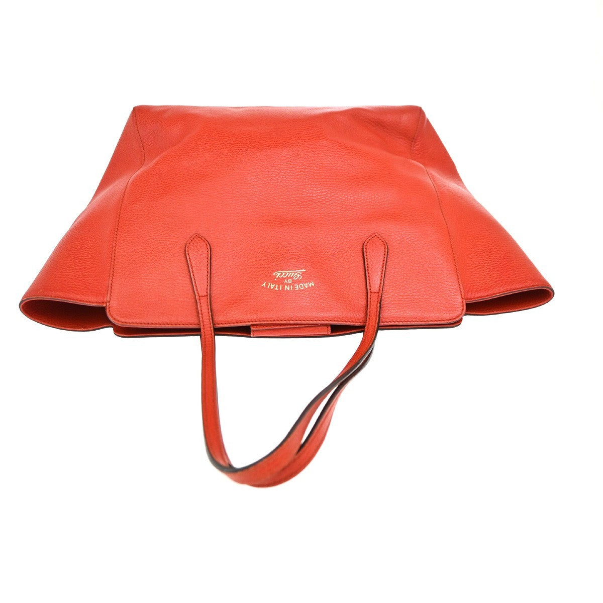 Gucci Swing Leather, Red, Leather, Tote Bag