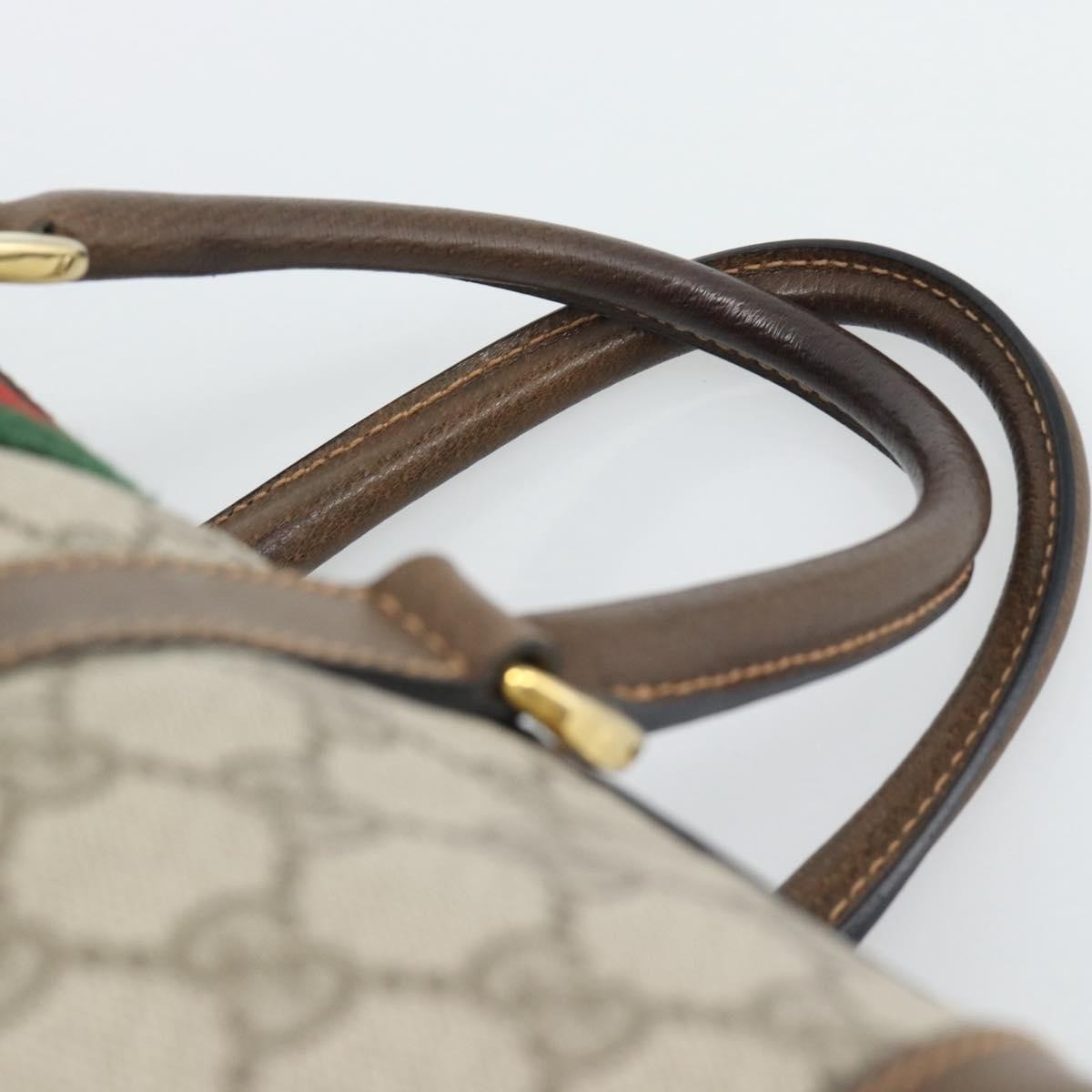 Gucci Vintage Web Boston GG Coated Canvas, Beige, Canvas, Handbag