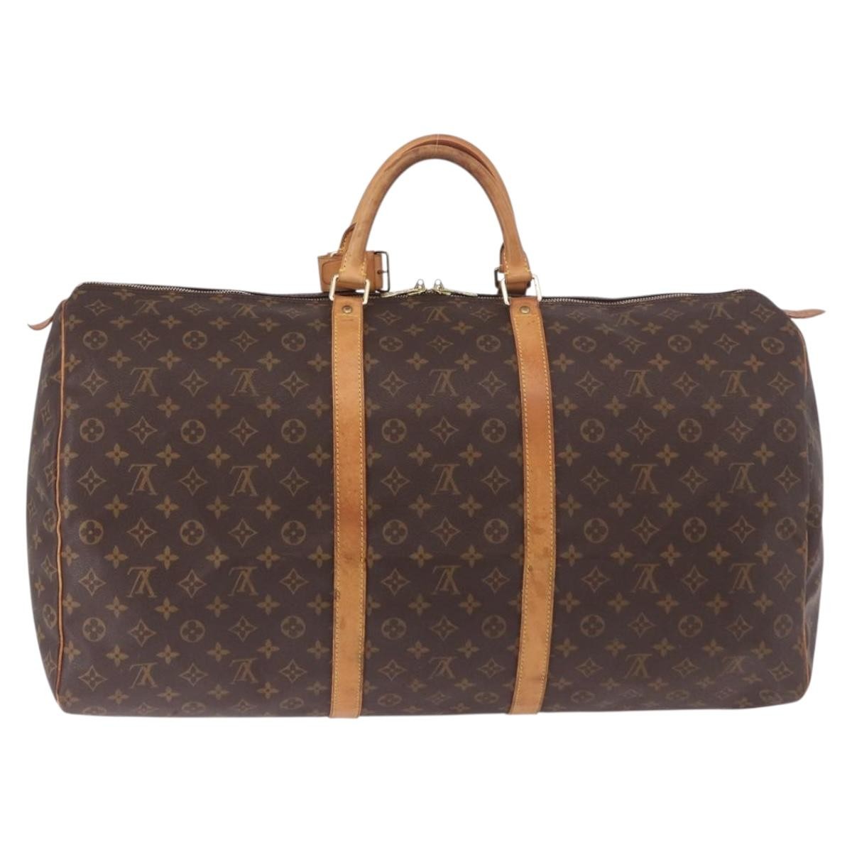 Louis Vuitton Keepall Monogram, Brown, Canvas, Travel Bag