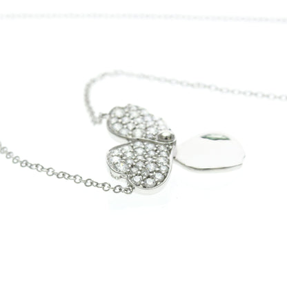 Tiffany & Co. Paper Flowers Pendant Platinum with Pave Diamonds, Silver, Platinum, Necklace