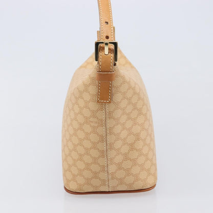 Celine Vintage Zip Hobo Macadam Canvas, Beige, Canvas, Shoulder Bag