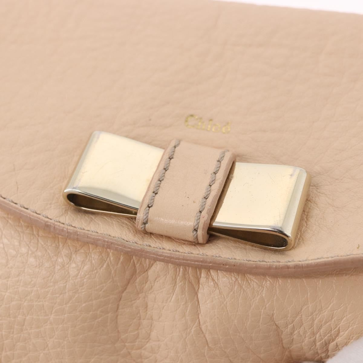 Chloe Lily Leather, Beige, Leather, Shoulder Bag