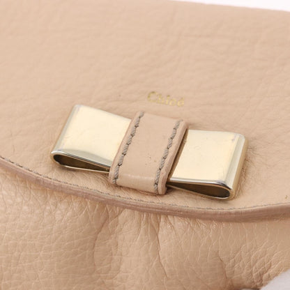 Chloe Lily Leather, Beige, Leather, Shoulder Bag