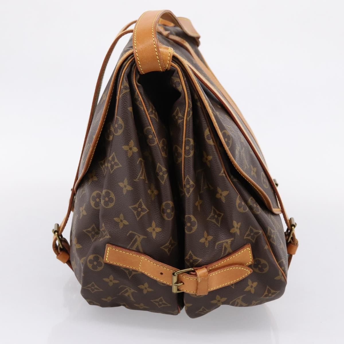 Louis Vuitton Saumur Monogram Canvas, Brown, Canvas, Shoulder Bag