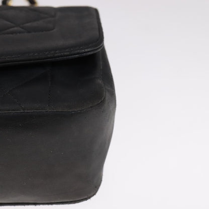 Chanel Vintage Diana Flap Bag Quilted Lambskin, BLACK, LEATHER, Shoulder bag