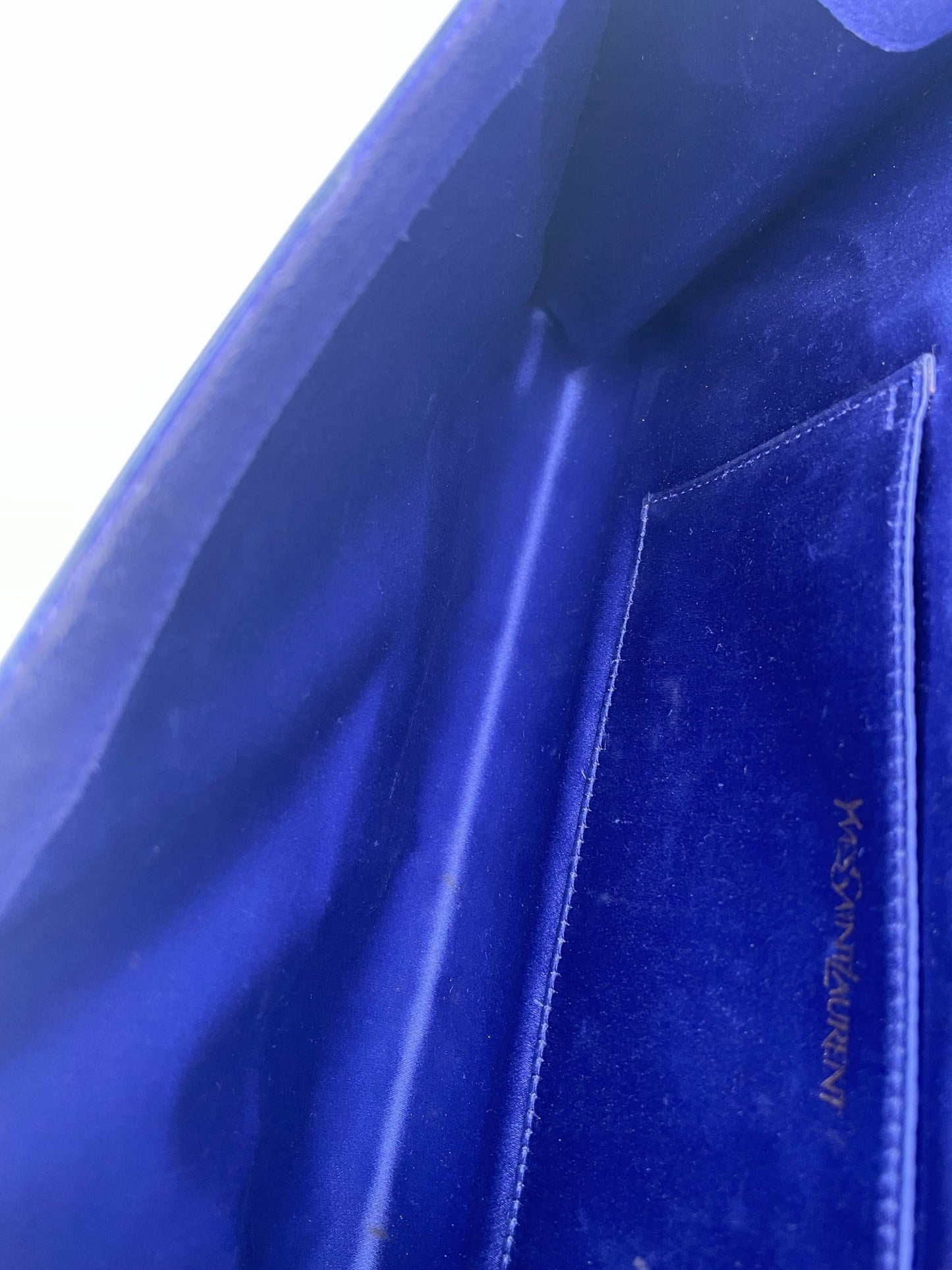 Saint Laurent Belle de Jour Chain Wallet Leather, BLUE, LEATHER, Clutche & pouche