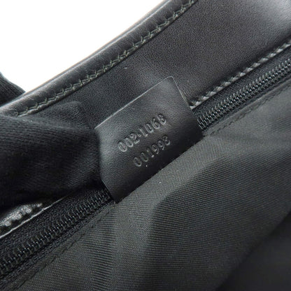Gucci Piston Jackie O Hobo Leather, Black, Canvas, Handbag