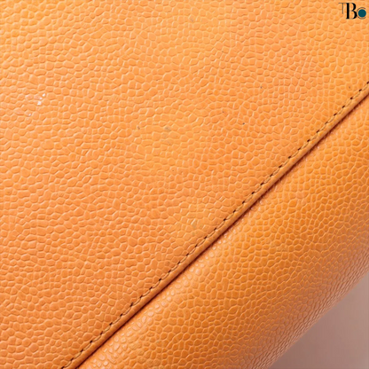 Chanel Coco Mark Leather, ORANGE, LEATHER, Shoulder bag