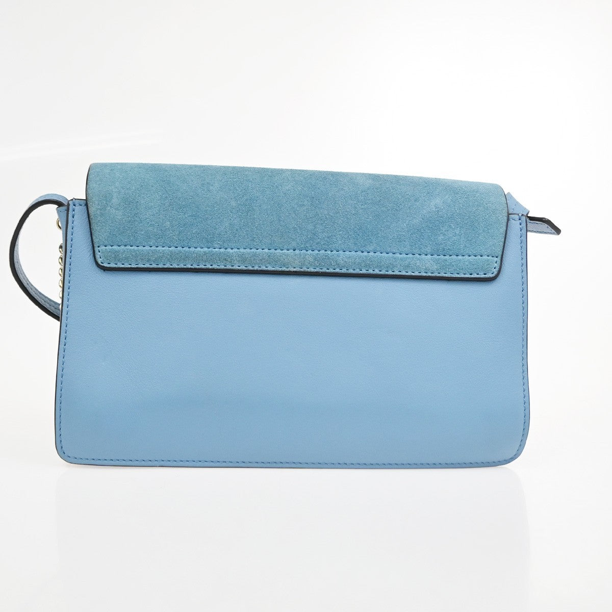 Chloe Faye Leather and Suede, Blue, Leather, Shoulder Bag