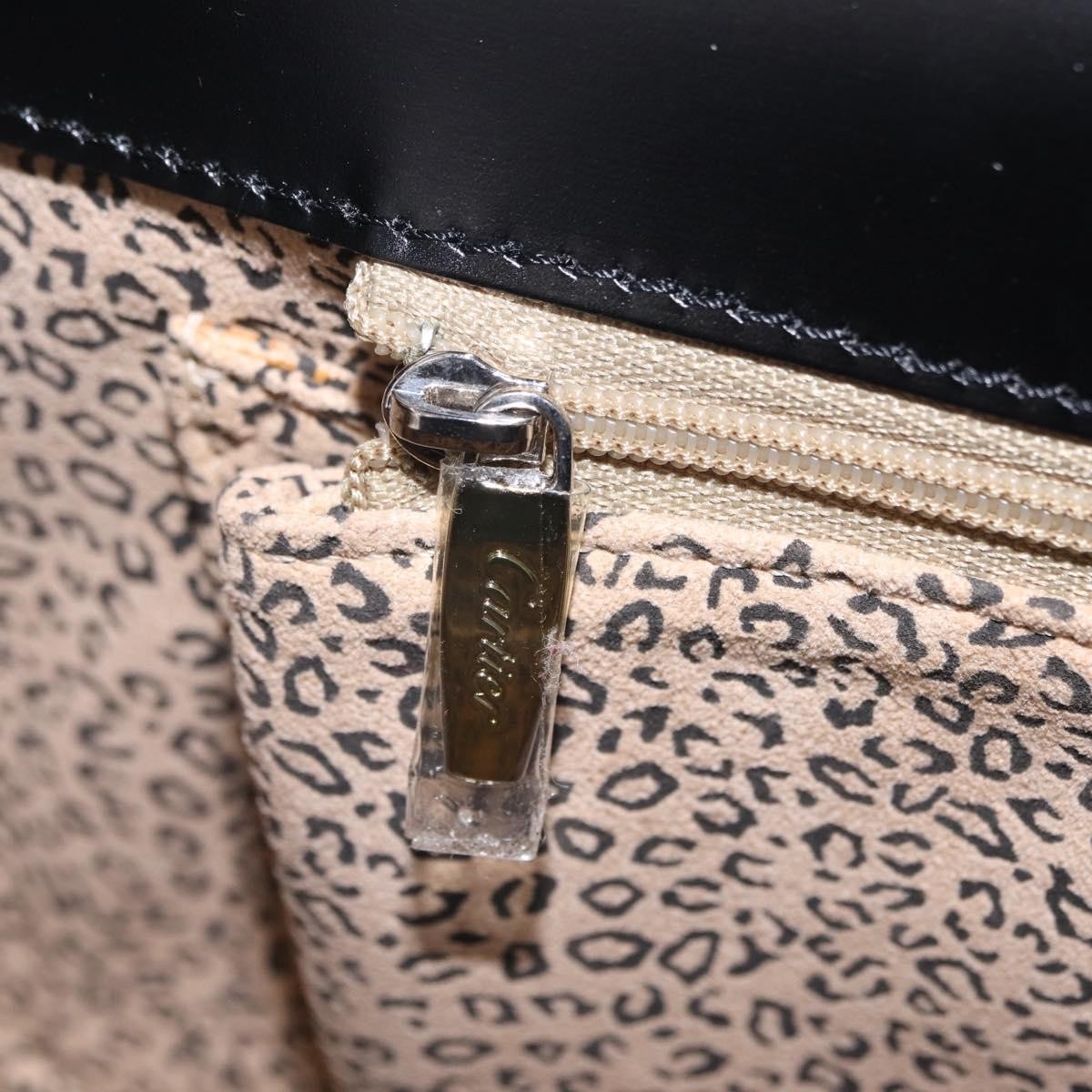 Cartier Panthère Shoulder Leather, Black, Leather, Shoulder Bag