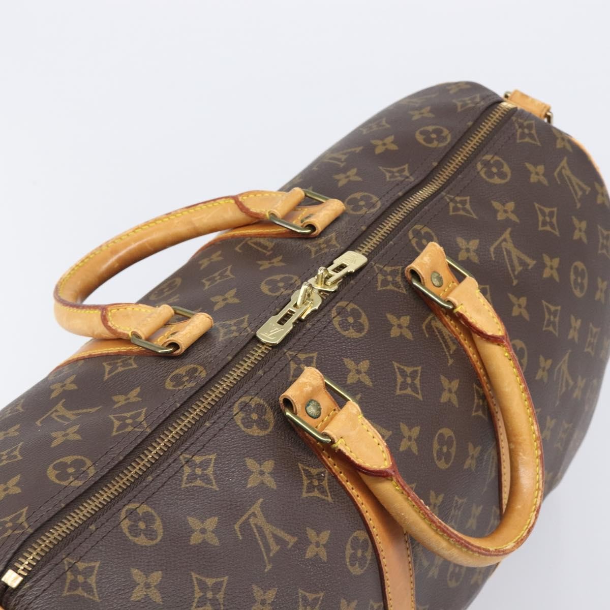 Louis Vuitton Keepall Bandouliere Macassar Monogram Canvas, Brown, Canvas, Travel Bag