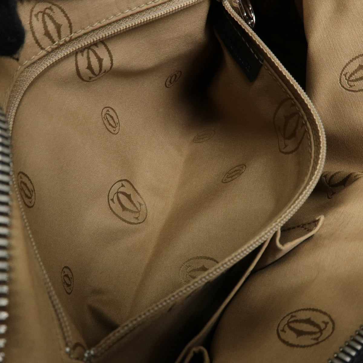 Cartier Marcello Leather, Black, Leather, Handbag