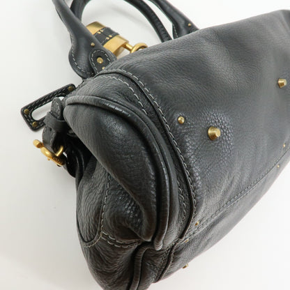 Chloe Paddington Body Leather, Black, Leather, Handbag
