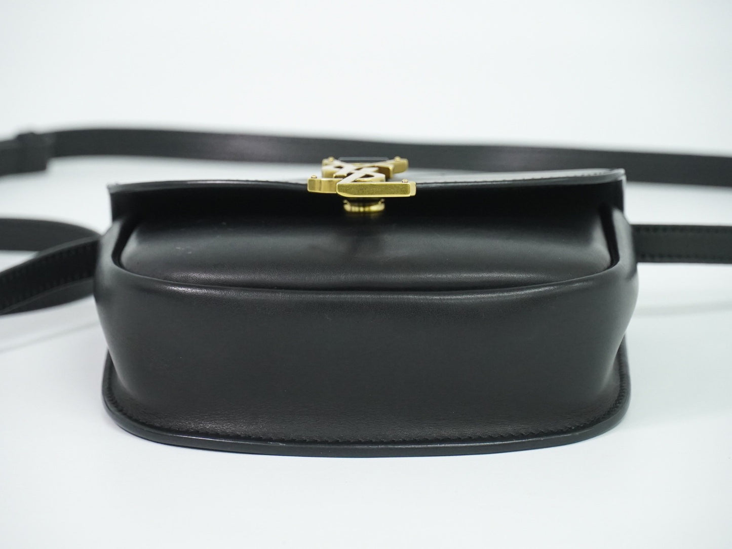 Saint Laurent Kaia Leather, Black, Leather, Shoulder Bag