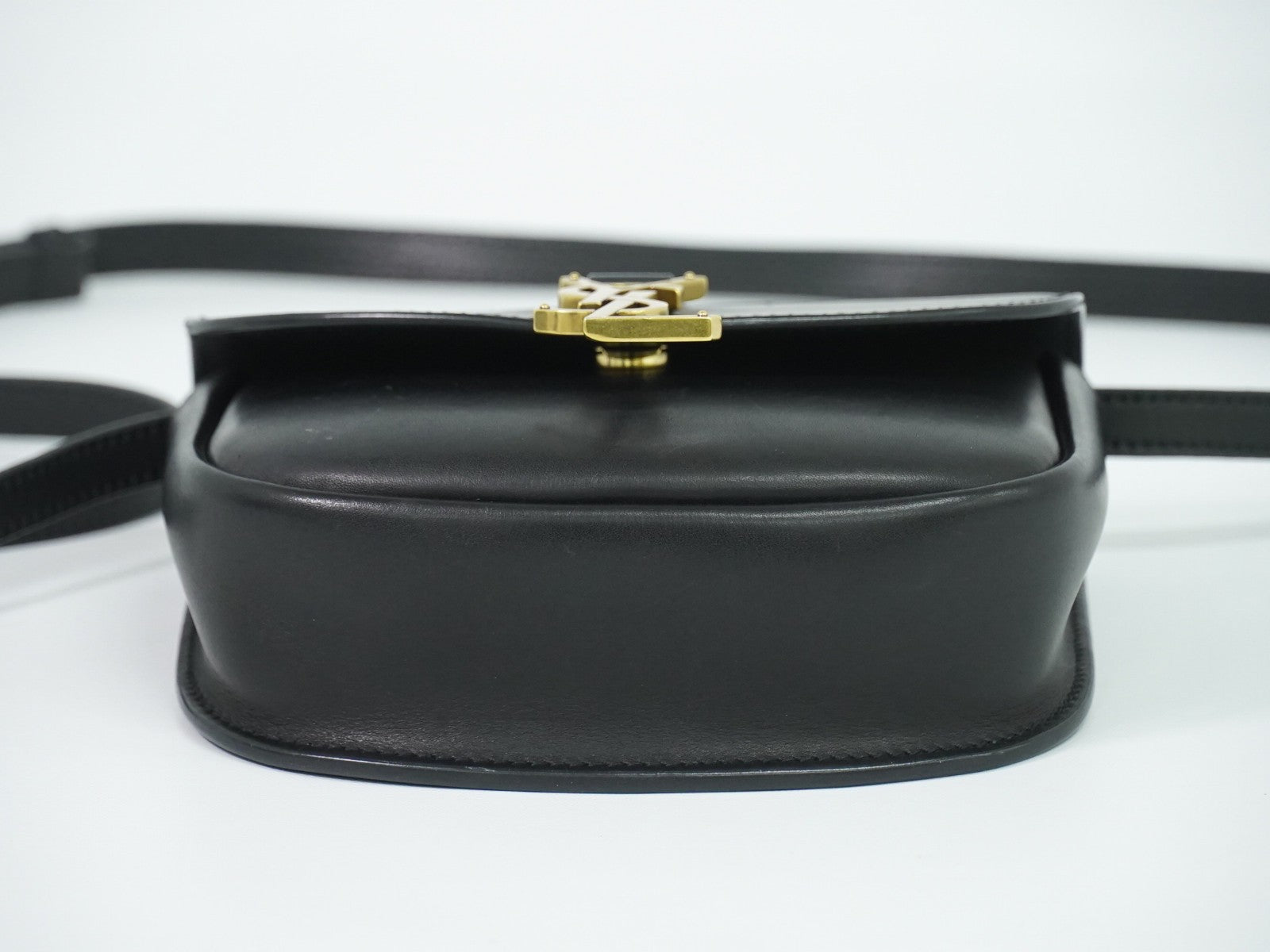 Saint Laurent Kaia Leather, Black, Leather, Shoulder Bag