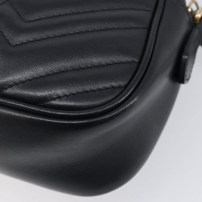 Gucci GG Marmont Matelasse Leather, Black, Leather, Shoulder Bag