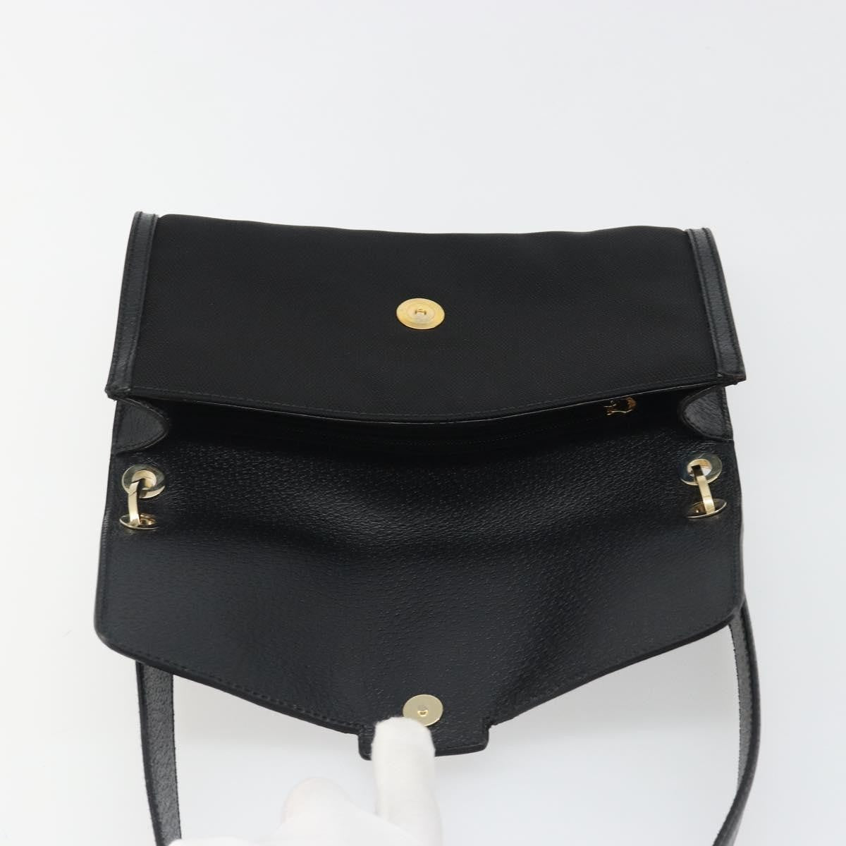Salvatore Ferragamo Shoulder Bag Canvas, Black, Canvas, Shoulder Bag