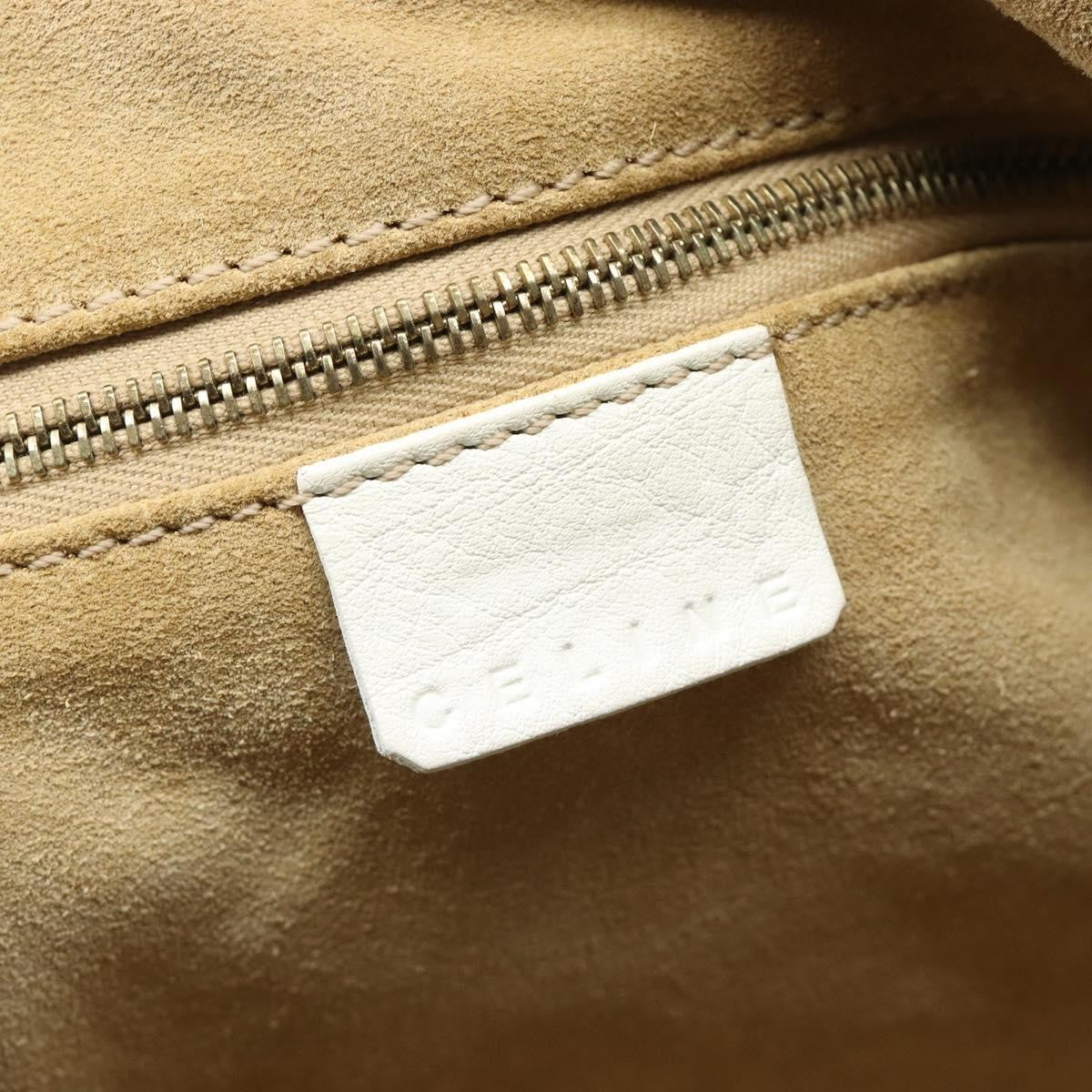 Celine Handbag Leather, White, Leather, Handbag