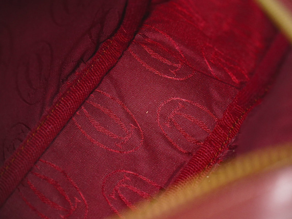 Cartier Must de Cartier Leather, Burgundy, Leather, Shoulder Bag