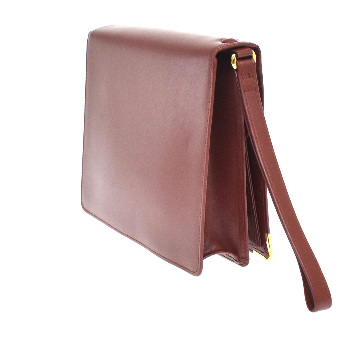 Cartier Must de Cartier Clutch Leather, Burgundy, Leather, Clutch
