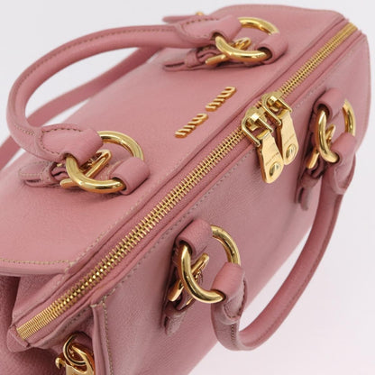 Miu Miu Madras Bowler Leather, Pink, Leather, Handbag