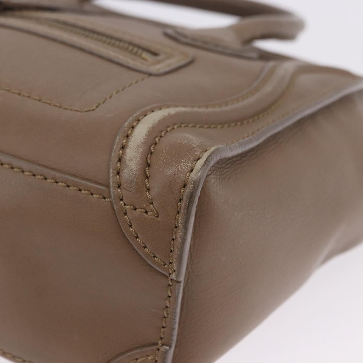 Celine Shopper Luggage Leather, Beige, Leather, Handbag