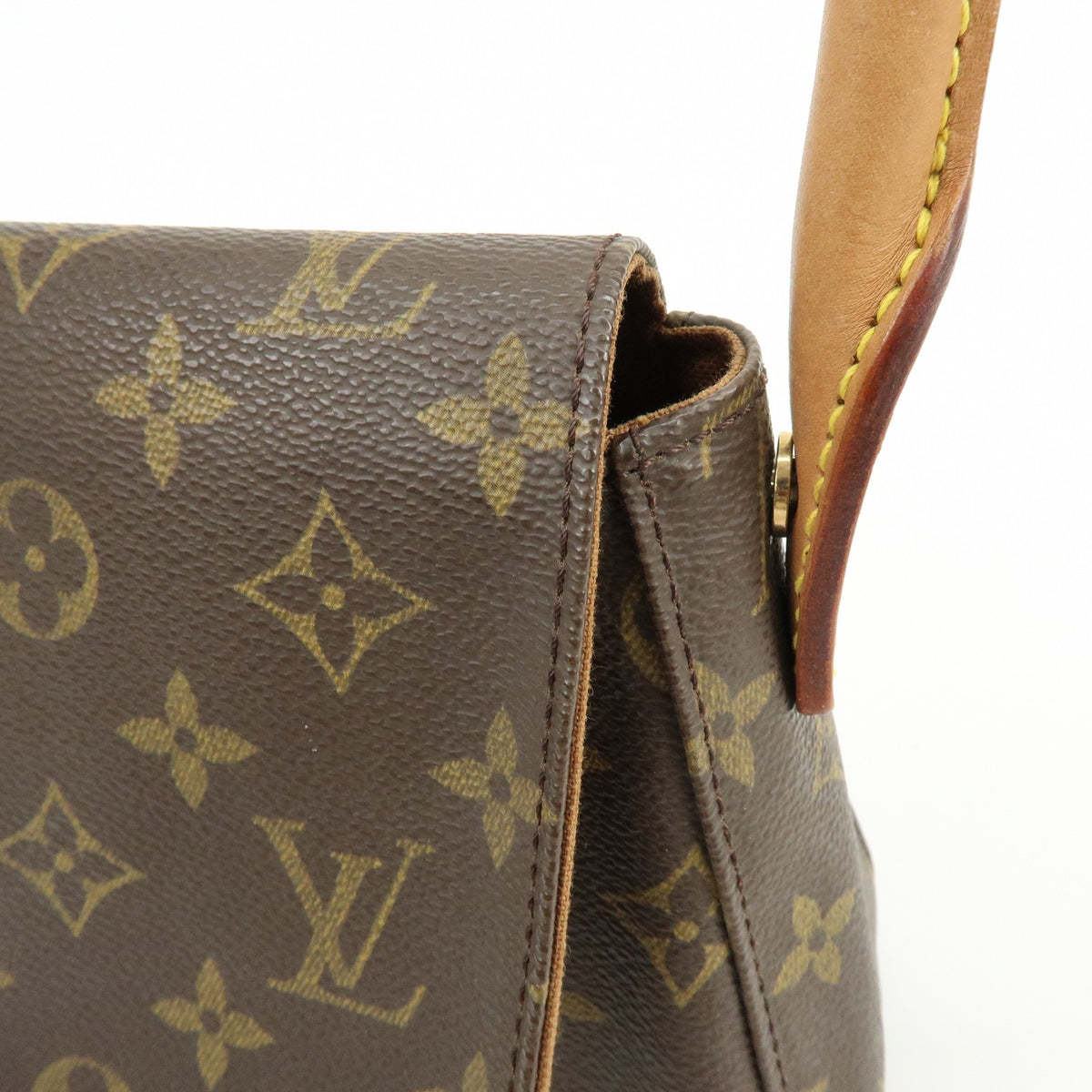 Louis Vuitton Looping Monogram Canvas, Brown, Canvas, Handbag