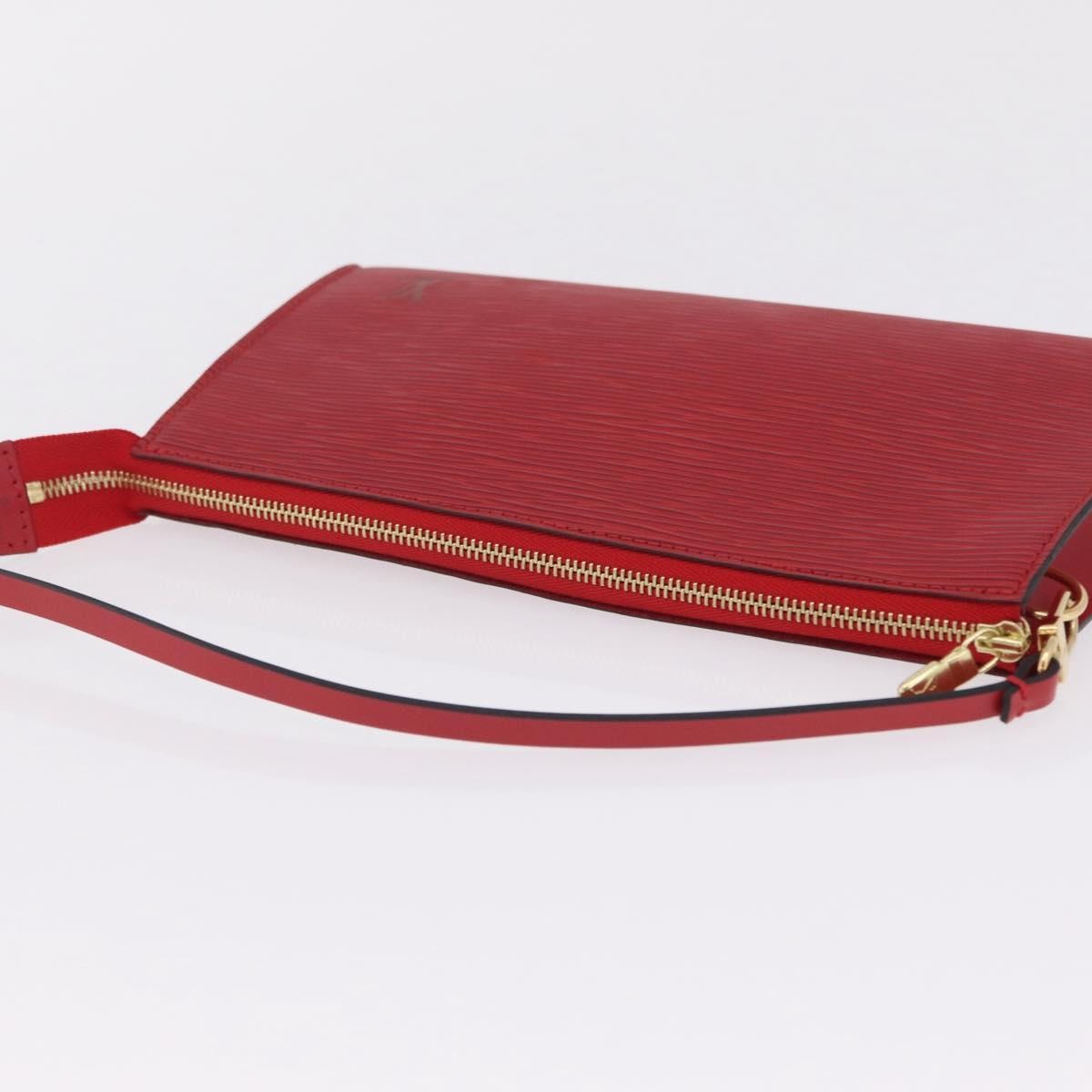 Louis Vuitton Pochette Accessoires Epi Leather, Red, Leather, Clutch