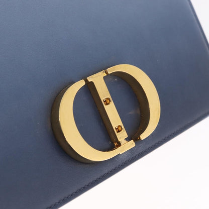 Christian Dior 30 Montaigne Flap Gradient Leather, Blue, Leather, Shoulder Bag