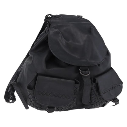 Bottega Veneta Intrecciato Leather, Black, Leather, Backpack