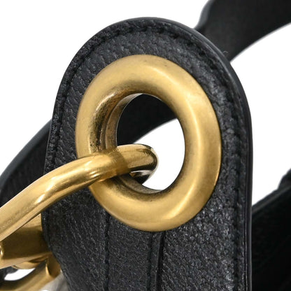 Gucci Piston Lock Jackie Hobo GG Canvas, Black, Canvas, Shoulder Bag