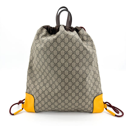 Gucci Neo Vintage Drawstring GG Coated Canvas, Beige, Canvas, Backpack