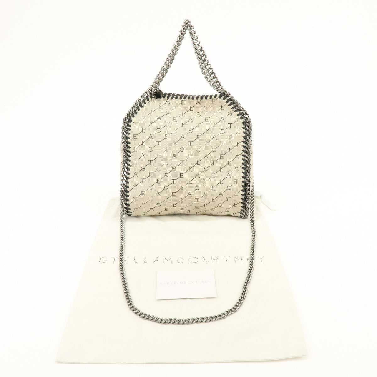 Stella McCartney Falabella Faux Leather, Beige, Canvas, Tote Bag