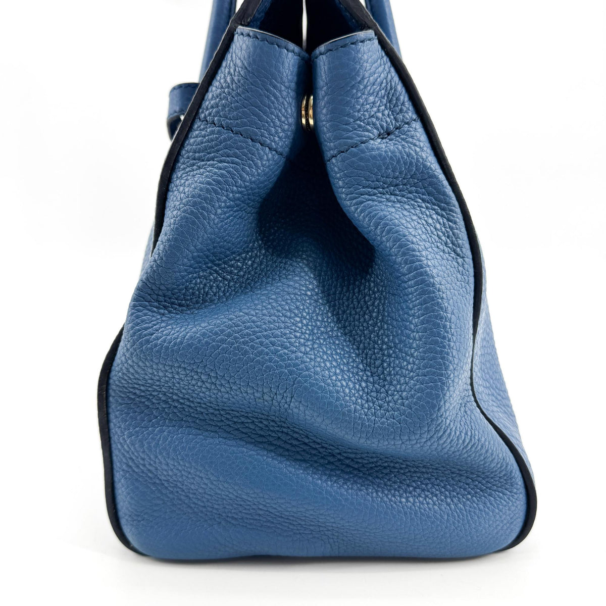 Prada Vitello Daino Leather, Blue, Leather, Shoulder Bag