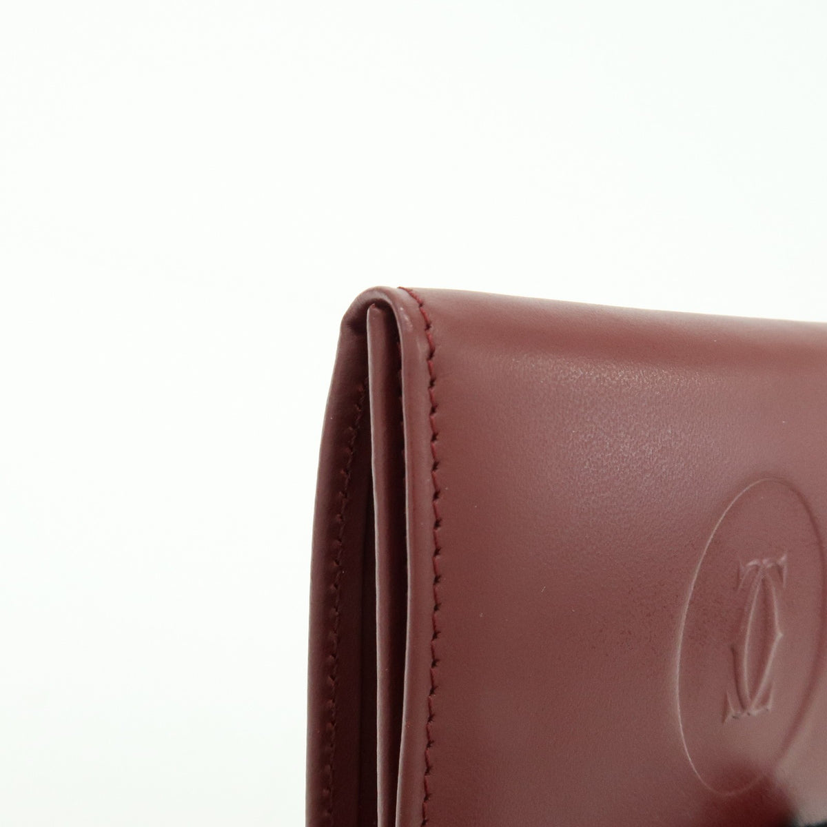 Cartier Coin Purse Must de Cartier Leather, Burgundy, Leather, Wallet