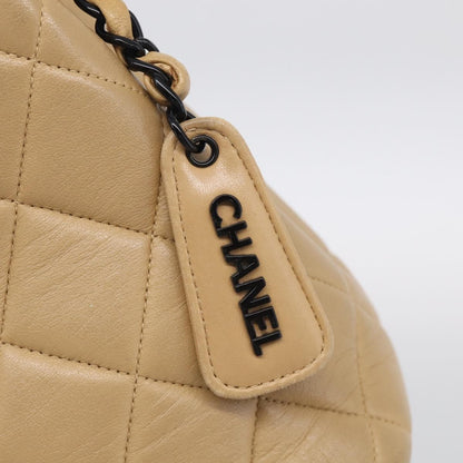 Chanel City Shopping Quilted Caviar, Beige, Leather, Tote Bag
