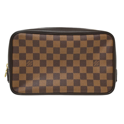 Louis Vuitton Trousse Toilette Damier Canvas, Brown, Canvas, Clutch