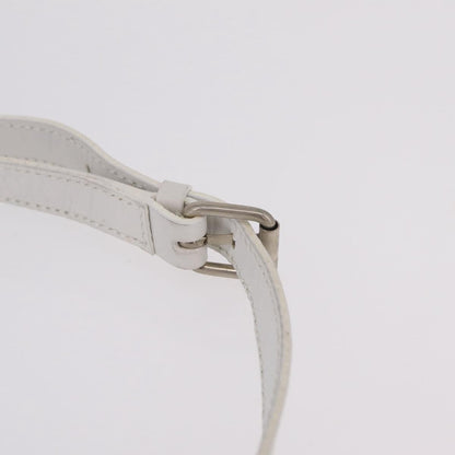 Celine Vintage Circle Logo Leather, White, Leather, Crossbody Bag