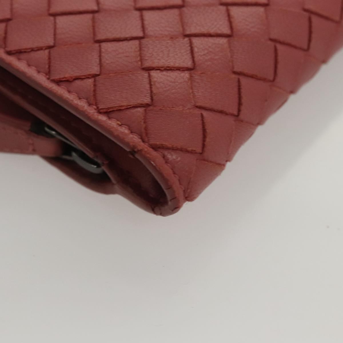 Bottega Veneta Bifold Coin Pocket Card Holder Intrecciato Nappa, Pink, Leather, Wallet