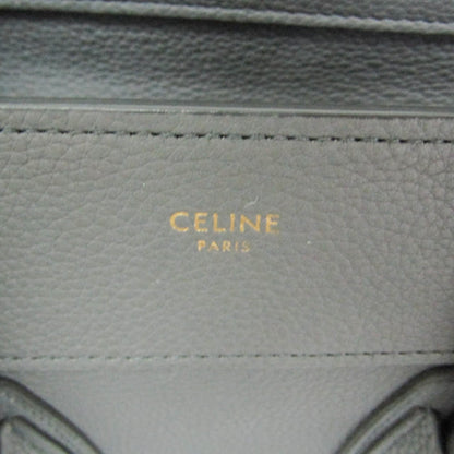 Celine Luggage Smooth Leather, Gray, Leather, Handbag