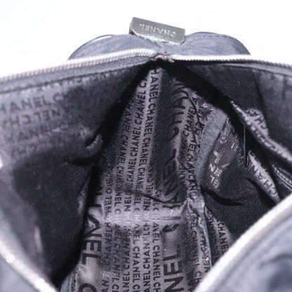 Chanel Square Stitch Boston Quilted Nylon, Black, Nylon, Handbag