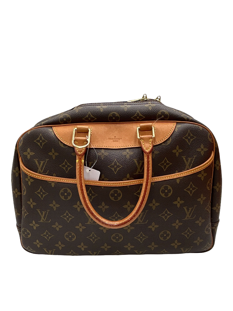 Louis Vuitton Deauville Handbag Monogram Canvas, Brown, Canvas, Handbag
