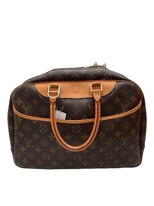 Louis Vuitton Deauville Handbag Monogram Canvas, Brown, Canvas, Handbag