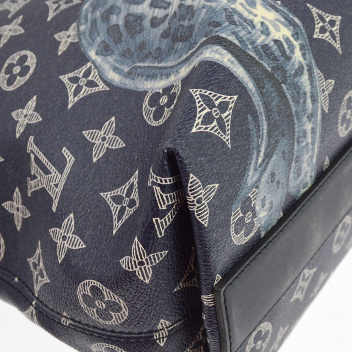 Louis Vuitton Tote Limited Edition Chapman Savane Monogram Canvas, Navy, Canvas, Tote Bag