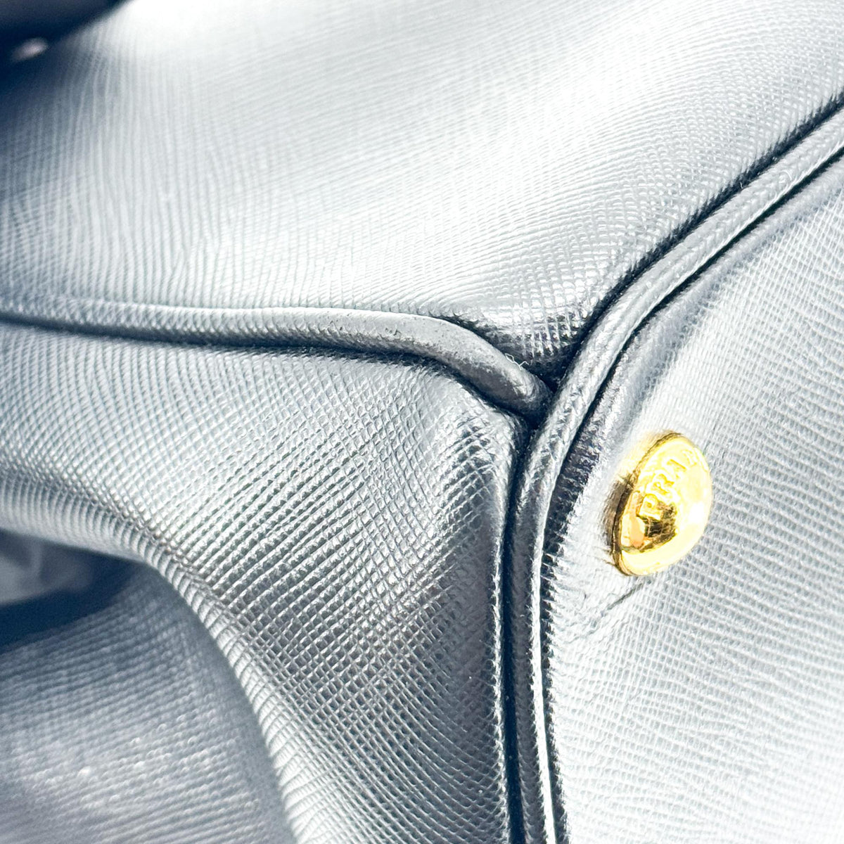 Prada Galleria Double Zip Saffiano Leather, Black, Leather, Tote Bag