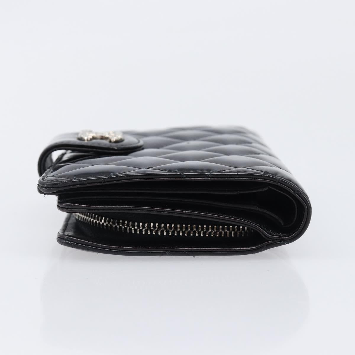 Chanel Brilliant CC French Quilted Patent, Black, Patent Leather, Wallet