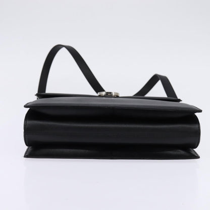 Salvatore Ferragamo Convertible Top Handle Leather, Black, Leather, Handbag