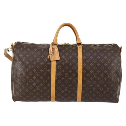 Louis Vuitton Keepall Bandouliere Bag Monogram Canvas, BROWN, CANVAS, Travel bag