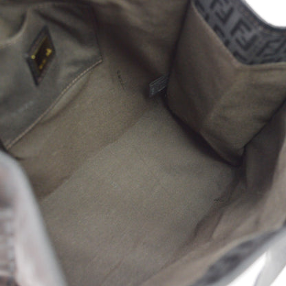 Fendi Vintage Zucchino Canvas, Black, Canvas, Tote Bag