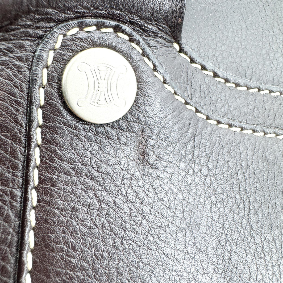 Celine Boogie Calfskin, Black, Leather, Handbag